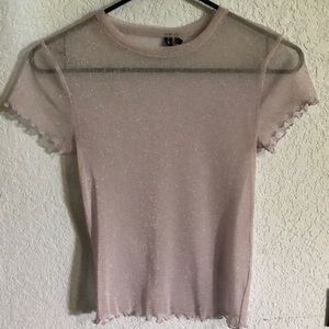 purple glitter tee
